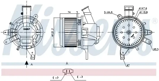 Innenraumgebläse 12 V NISSENS 871025 Bild Innenraumgebläse 12 V NISSENS 871025
