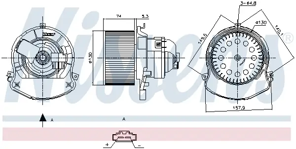 Innenraumgebläse 12 V NISSENS 871026
