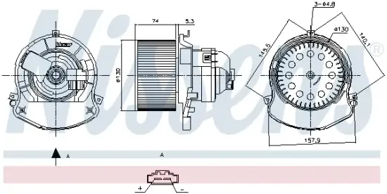 Innenraumgebläse 12 V NISSENS 871026 Bild Innenraumgebläse 12 V NISSENS 871026