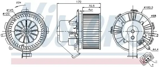 Innenraumgebläse 12 V NISSENS 87105 Bild Innenraumgebläse 12 V NISSENS 87105