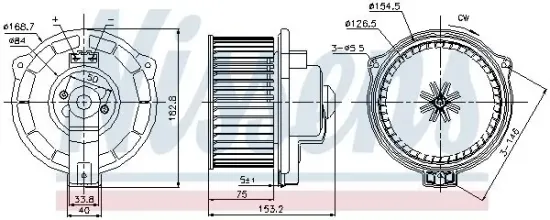 Innenraumgebläse 12 V NISSENS 87107 Bild Innenraumgebläse 12 V NISSENS 87107