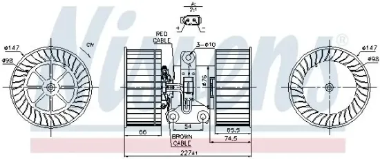 Innenraumgebläse 12 V NISSENS 87114 Bild Innenraumgebläse 12 V NISSENS 87114