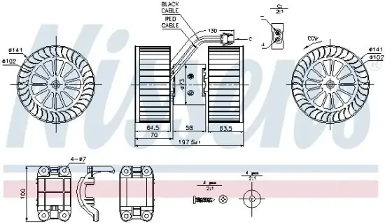 Innenraumgebläse 12 V NISSENS 87115 Bild Innenraumgebläse 12 V NISSENS 87115