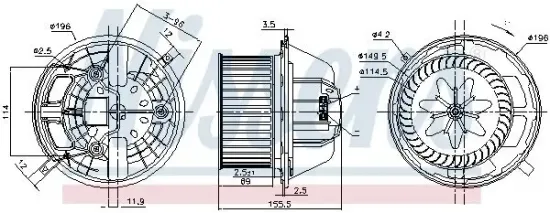 Innenraumgebläse 12 V NISSENS 87118 Bild Innenraumgebläse 12 V NISSENS 87118