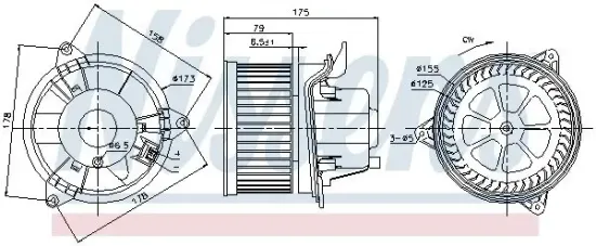 Innenraumgebläse 12 V 12 V NISSENS 87122 Bild Innenraumgebläse 12 V 12 V NISSENS 87122