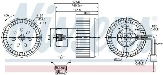 Innenraumgebläse 12 V NISSENS 87123 Bild Innenraumgebläse 12 V NISSENS 87123