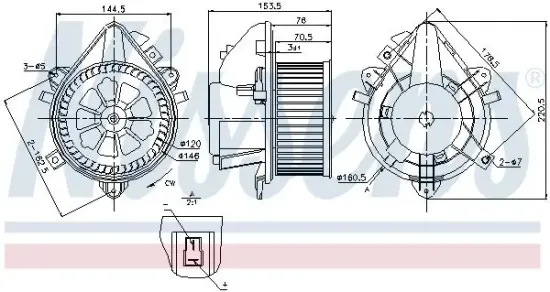 Innenraumgebläse 12 V NISSENS 87124 Bild Innenraumgebläse 12 V NISSENS 87124