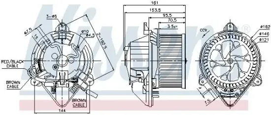 Innenraumgebläse 12 V NISSENS 87130 Bild Innenraumgebläse 12 V NISSENS 87130