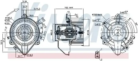 Innenraumgebläse 12 V NISSENS 87131 Bild Innenraumgebläse 12 V NISSENS 87131