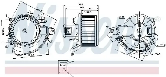 Innenraumgebläse 12 V NISSENS 87136 Bild Innenraumgebläse 12 V NISSENS 87136