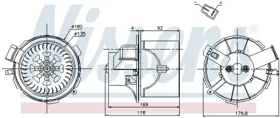Innenraumgebläse 12 V 12 V NISSENS 87466 Bild Innenraumgebläse 12 V 12 V NISSENS 87466