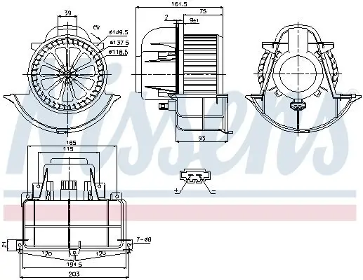 Innenraumgebläse 12 V NISSENS 87139 Bild Innenraumgebläse 12 V NISSENS 87139