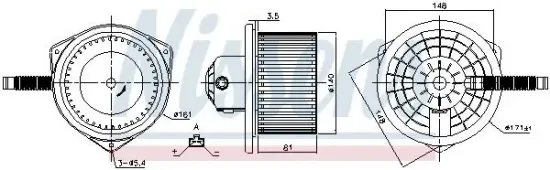 Innenraumgebläse 12 V NISSENS 87142 Bild Innenraumgebläse 12 V NISSENS 87142