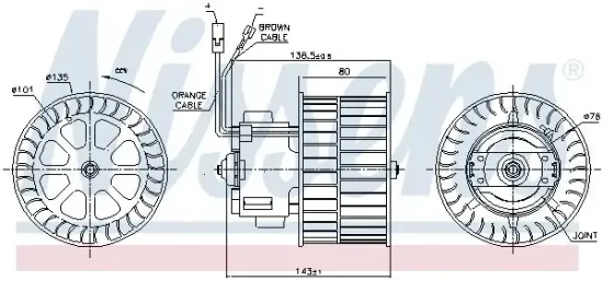 Innenraumgebläse 12 V NISSENS 87143 Bild Innenraumgebläse 12 V NISSENS 87143