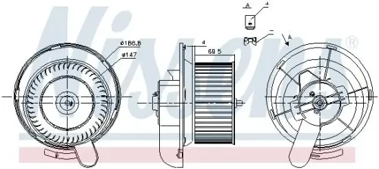 Innenraumgebläse 24 V NISSENS 87145 Bild Innenraumgebläse 24 V NISSENS 87145