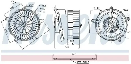 Innenraumgebläse 12 V NISSENS 87152 Bild Innenraumgebläse 12 V NISSENS 87152