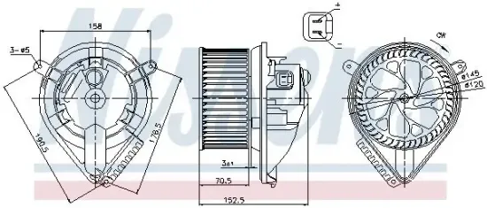 Innenraumgebläse 12 V NISSENS 87156 Bild Innenraumgebläse 12 V NISSENS 87156