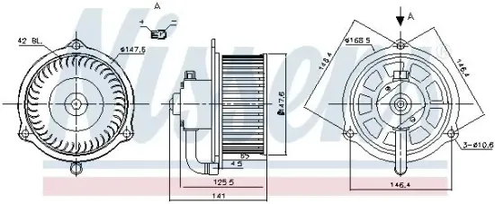 Innenraumgebläse 12 V NISSENS 87158 Bild Innenraumgebläse 12 V NISSENS 87158