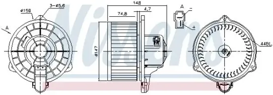Innenraumgebläse 12 V NISSENS 87161 Bild Innenraumgebläse 12 V NISSENS 87161