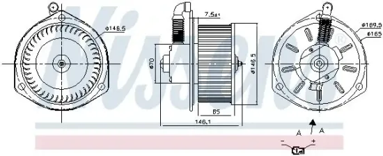 Innenraumgebläse 12 V NISSENS 87163 Bild Innenraumgebläse 12 V NISSENS 87163