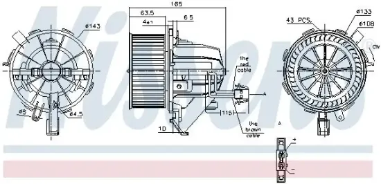 Innenraumgebläse 12 V NISSENS 87166 Bild Innenraumgebläse 12 V NISSENS 87166