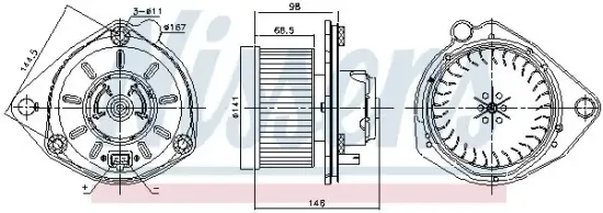 Innenraumgebläse 12 V NISSENS 87168 Bild Innenraumgebläse 12 V NISSENS 87168