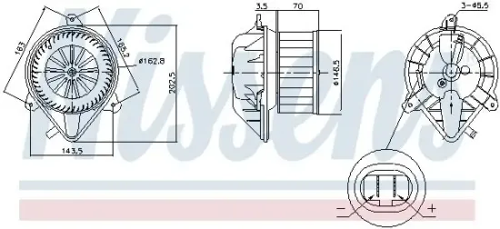 Innenraumgebläse 12 V NISSENS 87171 Bild Innenraumgebläse 12 V NISSENS 87171