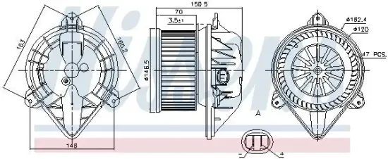 Innenraumgebläse 12 V NISSENS 87173 Bild Innenraumgebläse 12 V NISSENS 87173