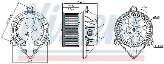 Innenraumgebläse 12 V NISSENS 87174 Bild Innenraumgebläse 12 V NISSENS 87174