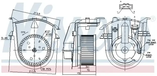 Innenraumgebläse 12 V NISSENS 87176 Bild Innenraumgebläse 12 V NISSENS 87176