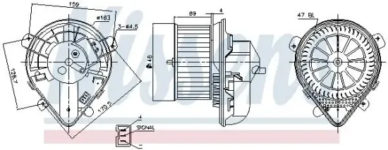 Innenraumgebläse 12 V NISSENS 87178 Bild Innenraumgebläse 12 V NISSENS 87178