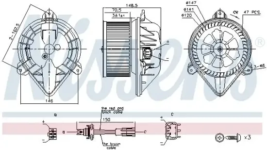 Innenraumgebläse 12 V NISSENS 87183 Bild Innenraumgebläse 12 V NISSENS 87183