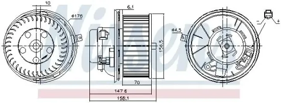 Innenraumgebläse 12 V NISSENS 87187 Bild Innenraumgebläse 12 V NISSENS 87187