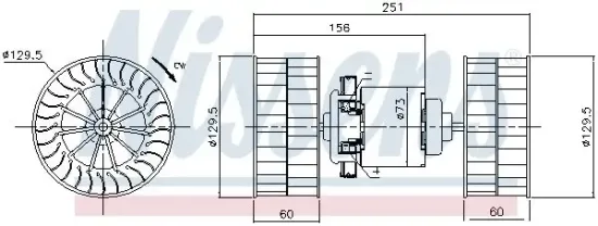 Innenraumgebläse 12 V 12 V NISSENS 87587 Bild Innenraumgebläse 12 V 12 V NISSENS 87587