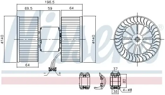 Innenraumgebläse 12 V NISSENS 87196 Bild Innenraumgebläse 12 V NISSENS 87196