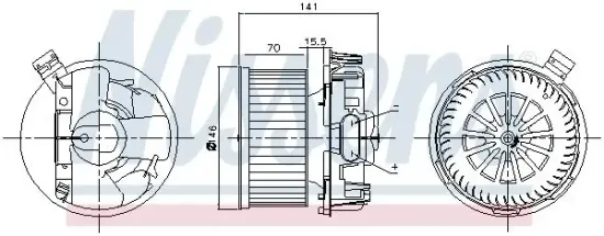 Innenraumgebläse 12 V NISSENS 87209 Bild Innenraumgebläse 12 V NISSENS 87209