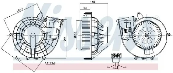 Innenraumgebläse 12 V NISSENS 87210 Bild Innenraumgebläse 12 V NISSENS 87210