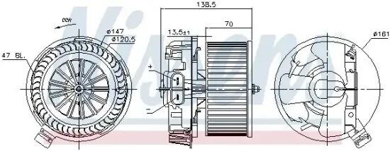 Innenraumgebläse 12 V NISSENS 87214 Bild Innenraumgebläse 12 V NISSENS 87214
