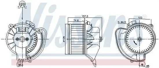 Innenraumgebläse NISSENS 87220 Bild Innenraumgebläse NISSENS 87220