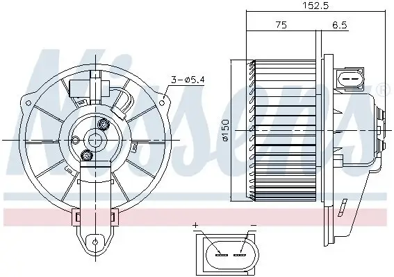 Innenraumgebläse 12 V NISSENS 87221 Bild Innenraumgebläse 12 V NISSENS 87221