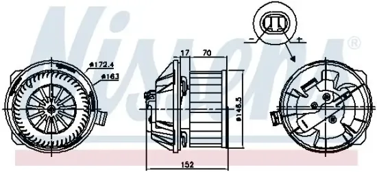 Innenraumgebläse 12 V NISSENS 87228 Bild Innenraumgebläse 12 V NISSENS 87228