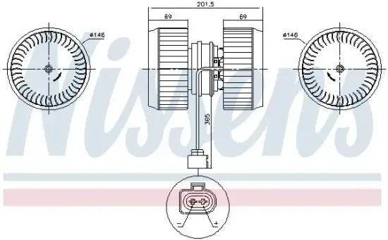 Innenraumgebläse 12 V NISSENS 87238 Bild Innenraumgebläse 12 V NISSENS 87238