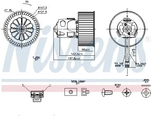 Innenraumgebläse 12 V NISSENS 87240 Bild Innenraumgebläse 12 V NISSENS 87240