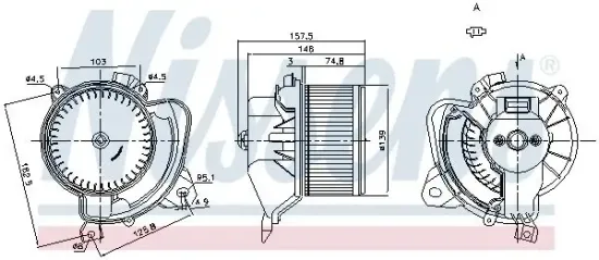 Innenraumgebläse 12 V NISSENS 87243 Bild Innenraumgebläse 12 V NISSENS 87243