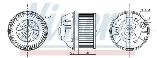 Innenraumgebläse 12 V NISSENS 87245 Bild Innenraumgebläse 12 V NISSENS 87245