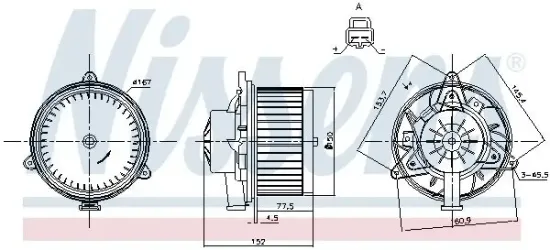 Innenraumgebläse 12 V NISSENS 87248 Bild Innenraumgebläse 12 V NISSENS 87248