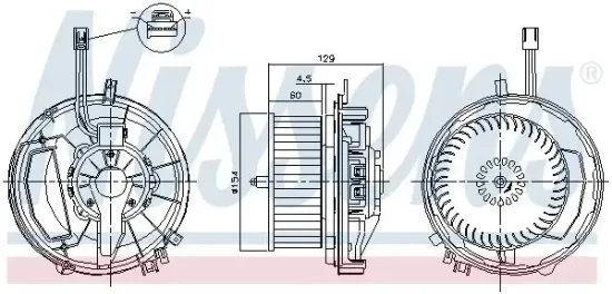 Innenraumgebläse 12 V NISSENS 87256 Bild Innenraumgebläse 12 V NISSENS 87256