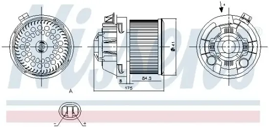 Innenraumgebläse 12 V NISSENS 87257 Bild Innenraumgebläse 12 V NISSENS 87257