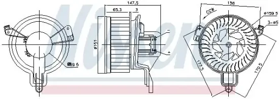 Innenraumgebläse 12 V NISSENS 87259 Bild Innenraumgebläse 12 V NISSENS 87259