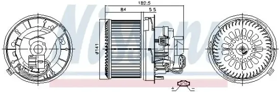 Innenraumgebläse 12 V NISSENS 87261 Bild Innenraumgebläse 12 V NISSENS 87261